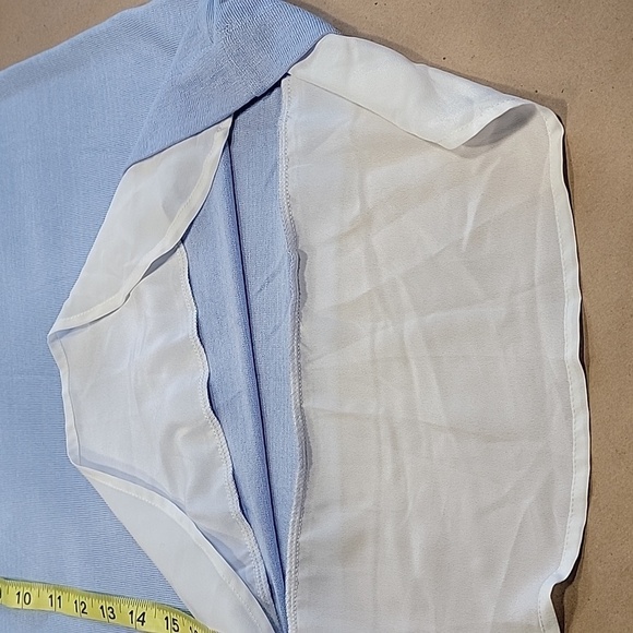 Banana Republic Size PXS Light Blue and White Layered-Look Sleeveless Top, NEW - Picture 10 of 10